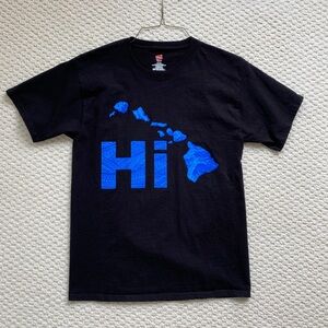 Hawaii Island HI Shirt Blue Tribal Mens M